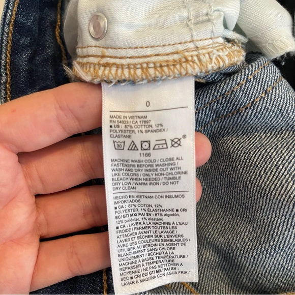 Old Navy Women's Dark Blue Jean Shorts Size 0 - Picture 4 of 5